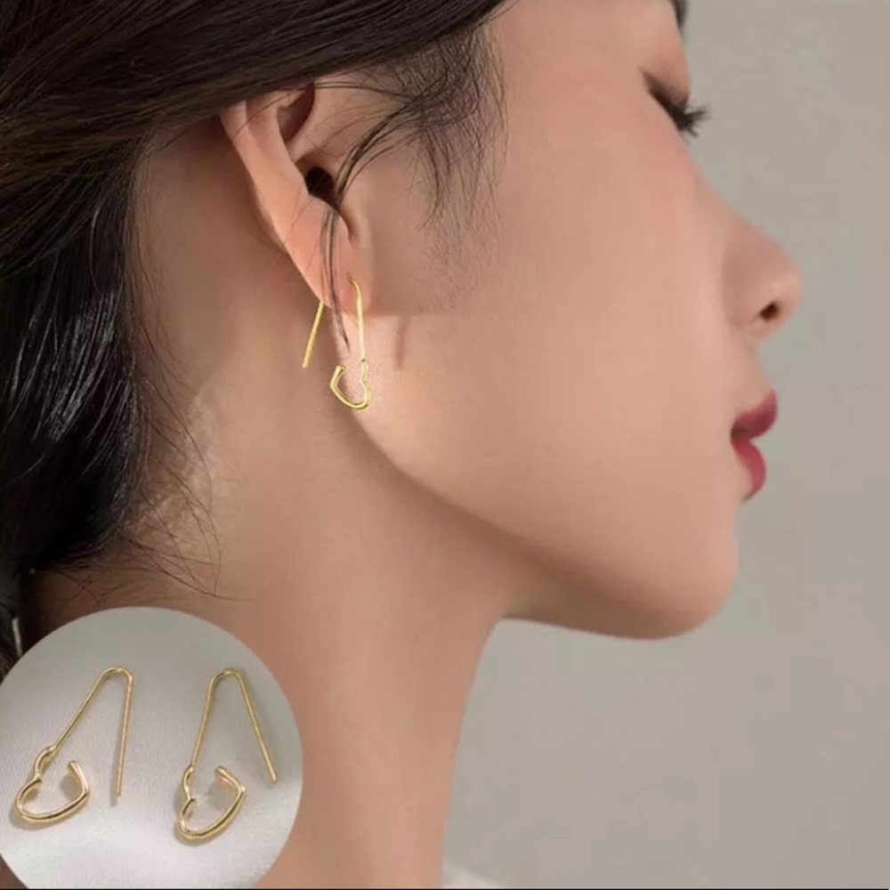 Adorable & Cute Heart Pin Earrings Accessories Jewelry